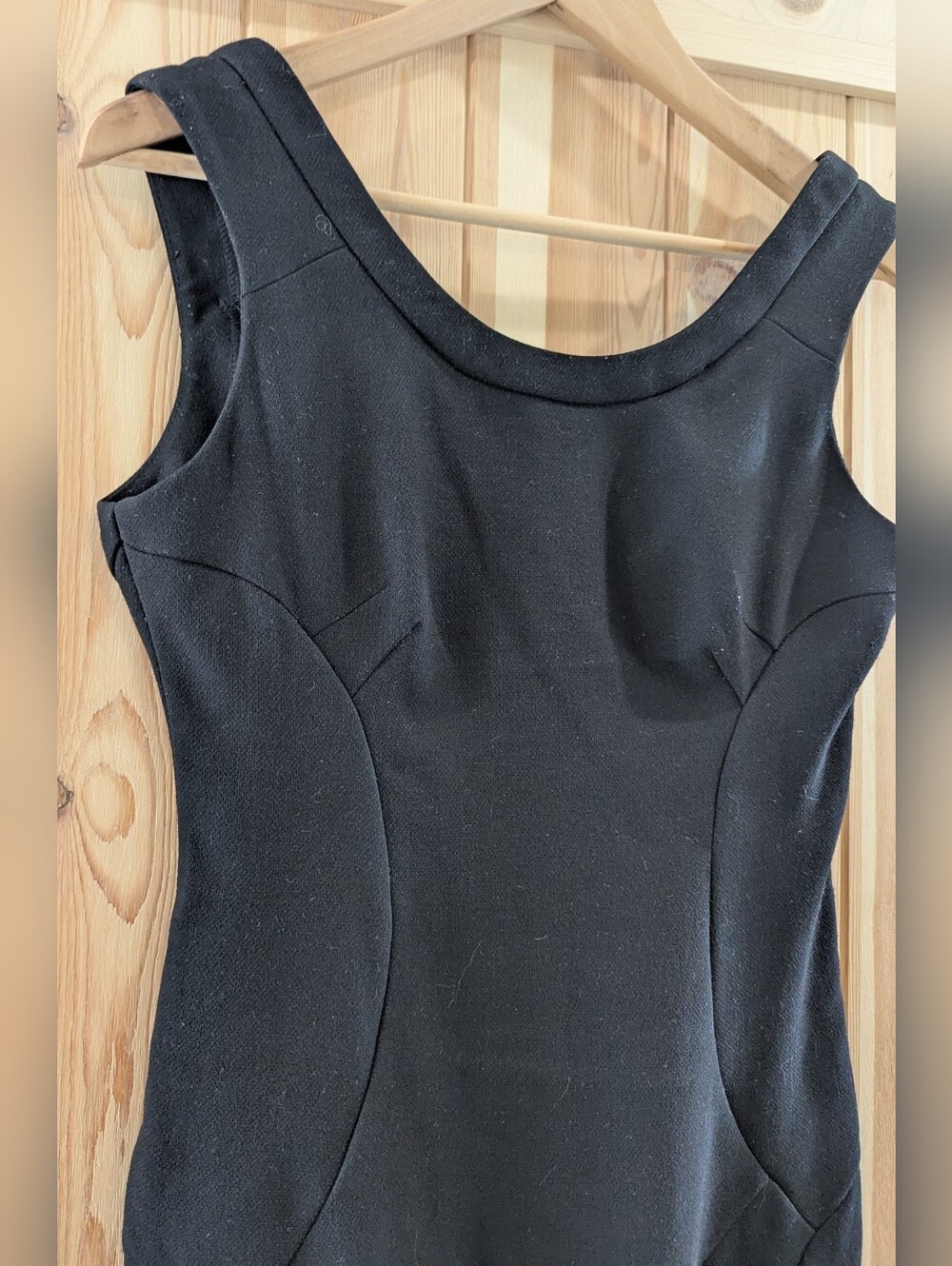 Zara Black Bodycon Dress Sleeveless Little Black Dress - Picture 4 of 8
